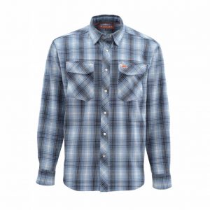 Simms Gallatin Flannel LS Shirt Dark Moon Plaid