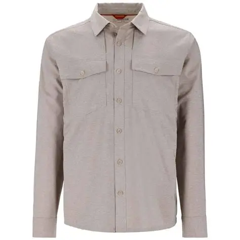 Simms Ms Guide Bugstopper LS Shirt Dolomite Heather