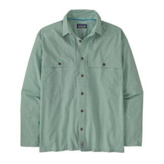 Patagonia M’s L-S Island Hopper Shirt Crossweave Blue Sage